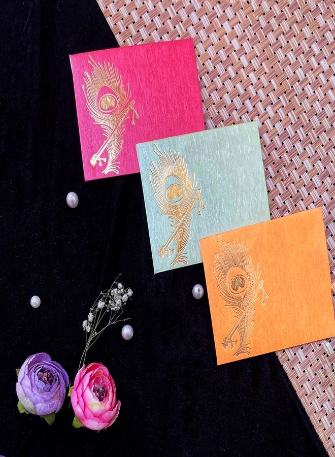 STLYZ مغلفات هدايا نقدية من STLYZ، مصنوعة يدوياً ومطبوعة، مغلفات نقود Shagun Lifafa لحفلات الزفاف وأعياد الميلاد (عبوة من 500 مغلف) - Image 3