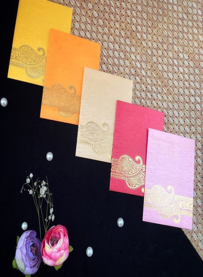 STLYZ مغلفات هدايا نقدية من STLYZ، مصنوعة يدوياً ومطبوعة، مغلفات نقود Shagun Lifafa لحفلات الزفاف وأعياد الميلاد (عبوة من 500 مغلف) - Image 4