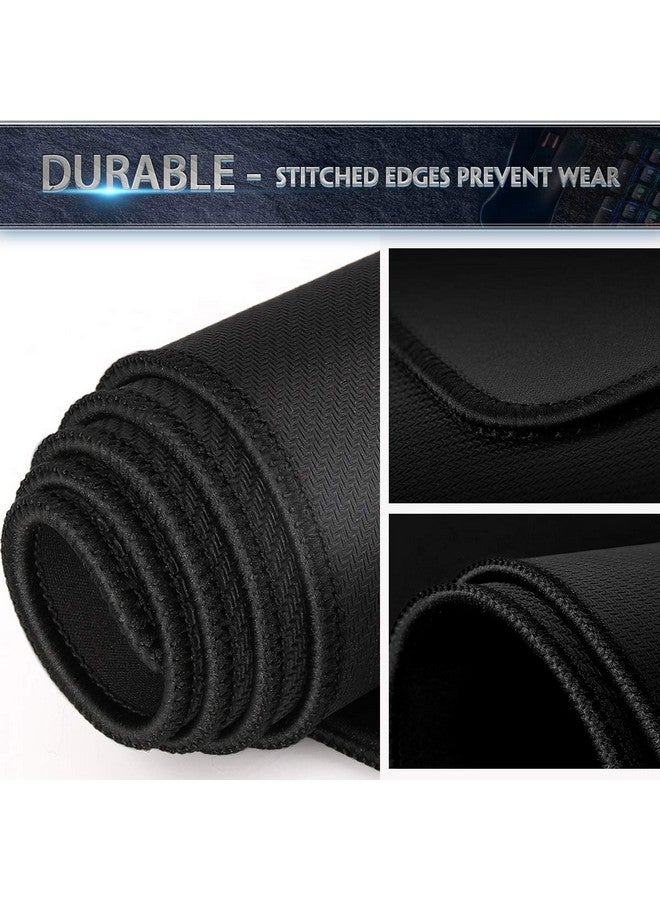 تونوس [أكبر بنسبة 35%] وسادة ماوس للألعاب 12 × 10 × 1/8 بوصة. حواف مخيطة بدقة وقاعدة مطاطية طبيعية غير قابلة للانزلاق، وسادة ماوس ذات نسيج ممتاز ومقاومة للماء، حصيرة ماوس للكمبيوتر والكمبيوتر المحمول والكمبيوتر الشخصي والمكتب والمنزل، باللون الأسود - Image 5