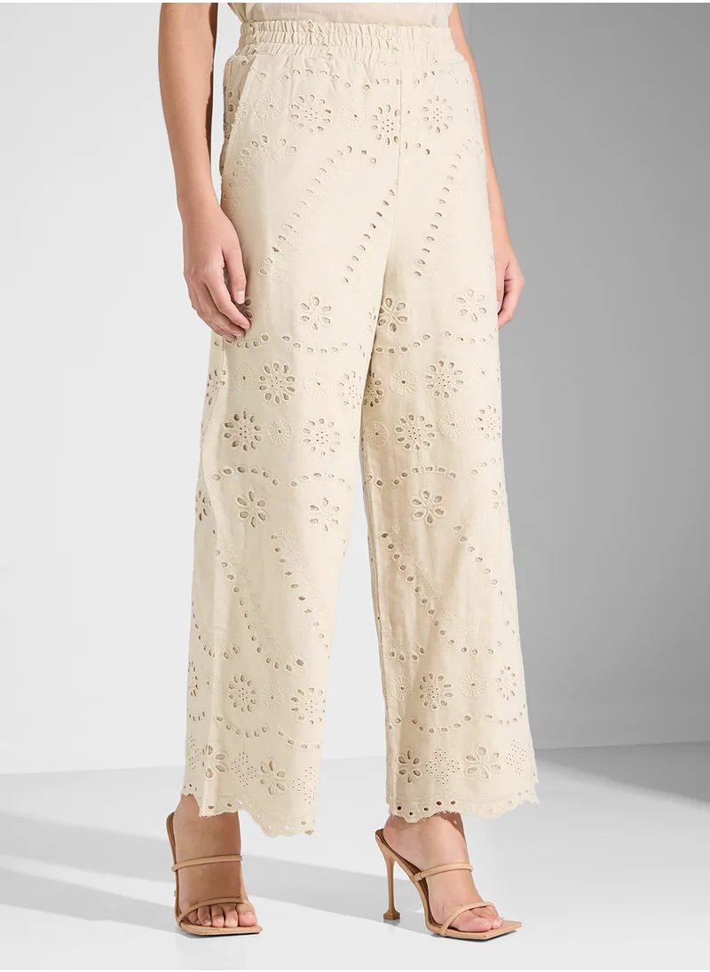 سنوار WOVEN WOMEN SCHIFFLI PANT