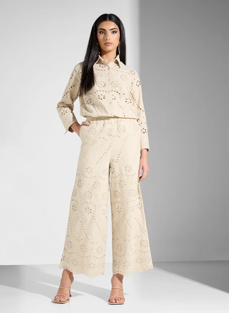 SINOIR WOVEN WOMEN SCHIFFLI PANT