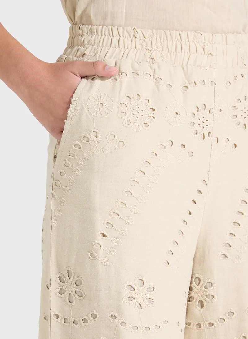 SINOIR WOVEN WOMEN SCHIFFLI PANT