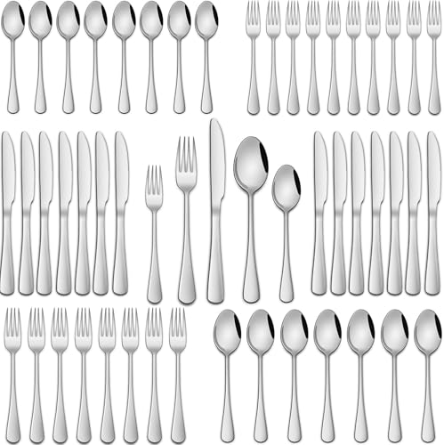 DEHOV 30 Pieces Silverware Set, Premium Stainless Steel Flatware Set Service for 6, Mirror Polished Tableware Cutlery Set for Home Kitchen, Restaurant, Hotel - Image 1