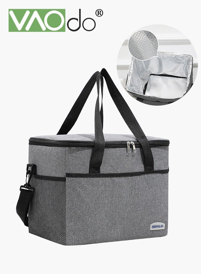 VAOdo 22L Lage Lunch Box Bag Reusable Insulated Tote Bags Picnic Ice Cooler, Leak Proof Shoulder Strap Adjustable for Men Women  - Image 1