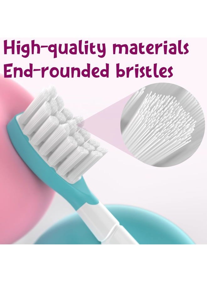 Ofashu Kids Replacement Toothbrush Head for Sonicare: Ofashu Children Sonic Electric Toothbrush Brush Head for Philips 6321 6340 6032/94 6042, 8 Packs for Boys Girls 7+, Pink & Green - Image 3