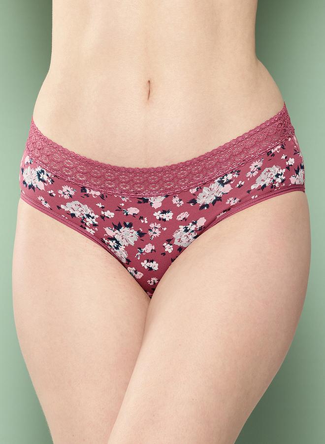 Leading Lady Pack of 3 - Printed Lace Waistband Bikini - Image 3