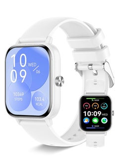 RollsTimi  Smart Watch for Women Men Heart Rate Monitor Fitness Tracker, White Smart Watches for Women Digital Mens Watches Answer Call Waterproof Running Smartwatch Compatible Android IOS  - Image 1