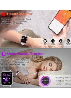 RollsTimi  Smart Watch for Women Men Heart Rate Monitor Fitness Tracker, White Smart Watches for Women Digital Mens Watches Answer Call Waterproof Running Smartwatch Compatible Android IOS  - Image 5