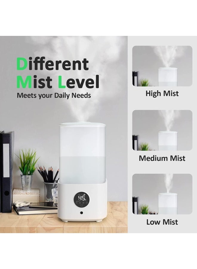 Baeskii 2.5L Humidifiers for Bedroom with Night Light, Cool Mist Humidifier for Home, Office & Plant, Auto-Off, Up to 38H for 20 ㎡, Quiet Operation with 360° Rotation Nozzle  - Image 3