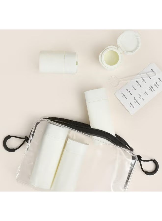 GIFT 5Pack Travel Bottles Set, Silicone Plastic Travel Containers for Toiletries,Leak Proof Travel Bottles, Leak Travel Bottles for TSA Approved, Refillable Travel Size Bottles, Perfect for Travel and Camping (White) - Image 3