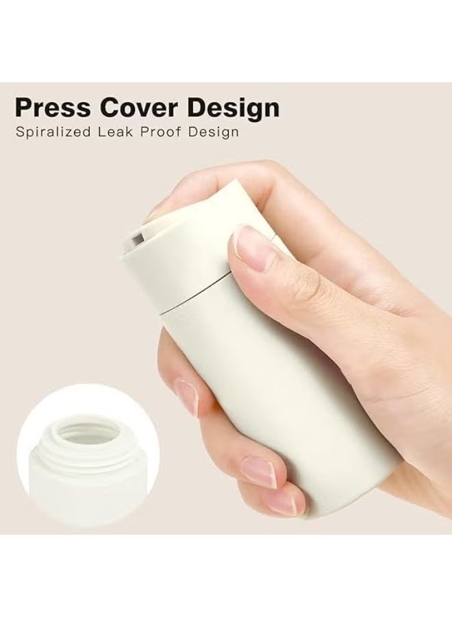 GIFT 5Pack Travel Bottles Set, Silicone Plastic Travel Containers for Toiletries,Leak Proof Travel Bottles, Leak Travel Bottles for TSA Approved, Refillable Travel Size Bottles, Perfect for Travel and Camping (White) - Image 4