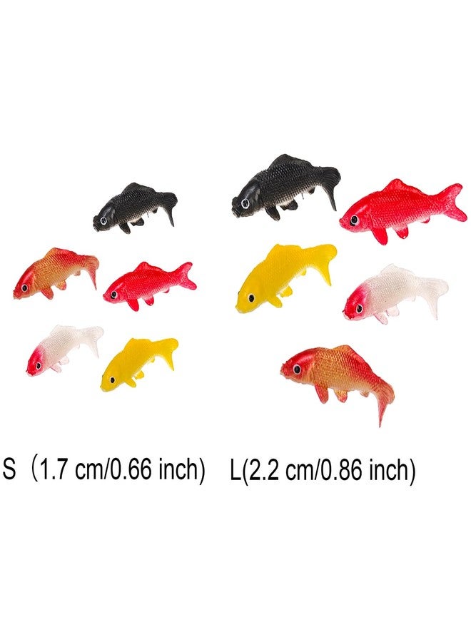 ZENFUN 50 Packs Mini Koi Fish, Cute Miniature Fish Fake, Plastic Small Koifish, Tiny Fish Model Bulk for Ornament Supplies, Cake Decoration,Tank DIY, Fairy Garden Supplies - Image 2