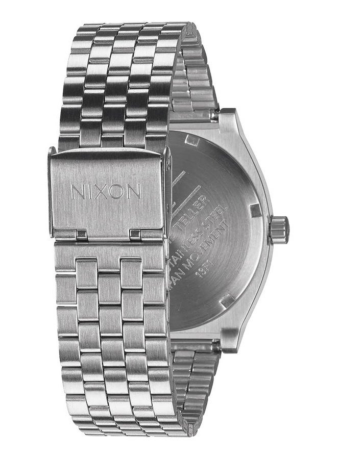 NIXON ساعة نيكسيون تايم تيلر النسائية الفضية بالكامل (37 مم. وجه فضي بالكامل وسوار معدني) - Image 3