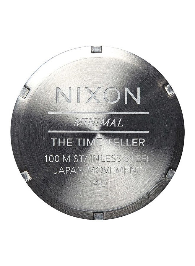 NIXON ساعة نيكسيون تايم تيلر النسائية الفضية بالكامل (37 مم. وجه فضي بالكامل وسوار معدني) - Image 4