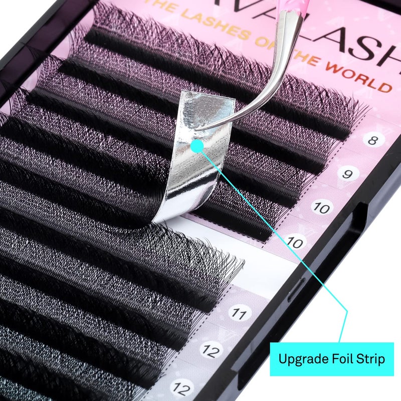 VAVALASH W-shaped Eyelash Extension 3D Premade Fans 0.07 D Curl Volume Lash Extensions Easy Fanning Lashes Matte Black Volume Premade W Lashes(W Shaped-3D-0.07-D-8-15mmï¼‰ - Image 5