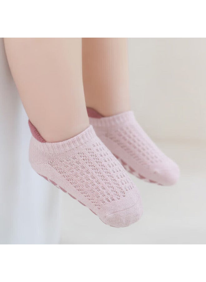 Lovebox Aibao Baby Floor Socks Summer Baby Socks Indoor Walking Socks Anti-slip Socks 3 Pairs Pink White Gray L Size S768 - Image 2