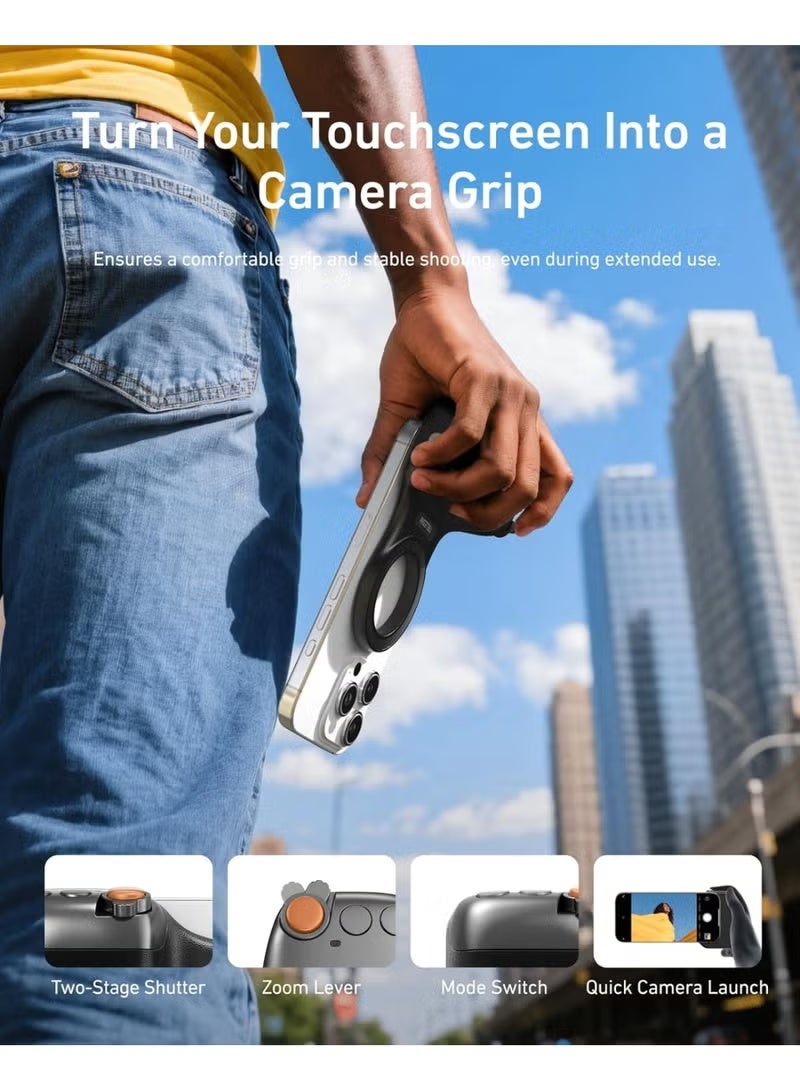 TELESIN Fun Shot Magnetic Phone Camera Grip: DSLR Style with Wireless Shutter for Magsafe iPhone & Android - Image 2