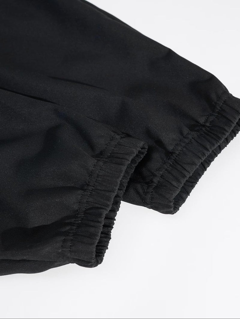 ADBUCKS Boys' Cotton Cargo Joggers – Soft, Casual Pants with Pockets II Boy's Relaxed Cargo Joggers Pants for Boy (in, Age, 9 Years, 10 Years, Black) - Image 5