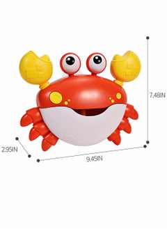 SYOSI Bubble Bath Toy Cute Crab Bath Toys Automatically Bubbles Baby Bath Toys Baby Bubble Machine for Tub and Plays Children's Songs Bathtub Toys Bubble Maker for Toddlers  - Image 5