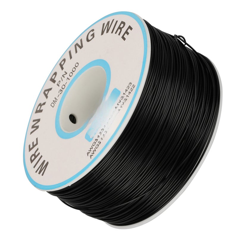 1 لفة سلك لف سلك نحاسي مفرد 30AWG مقاس القلب 0.25 مم (أسود) - Image 4