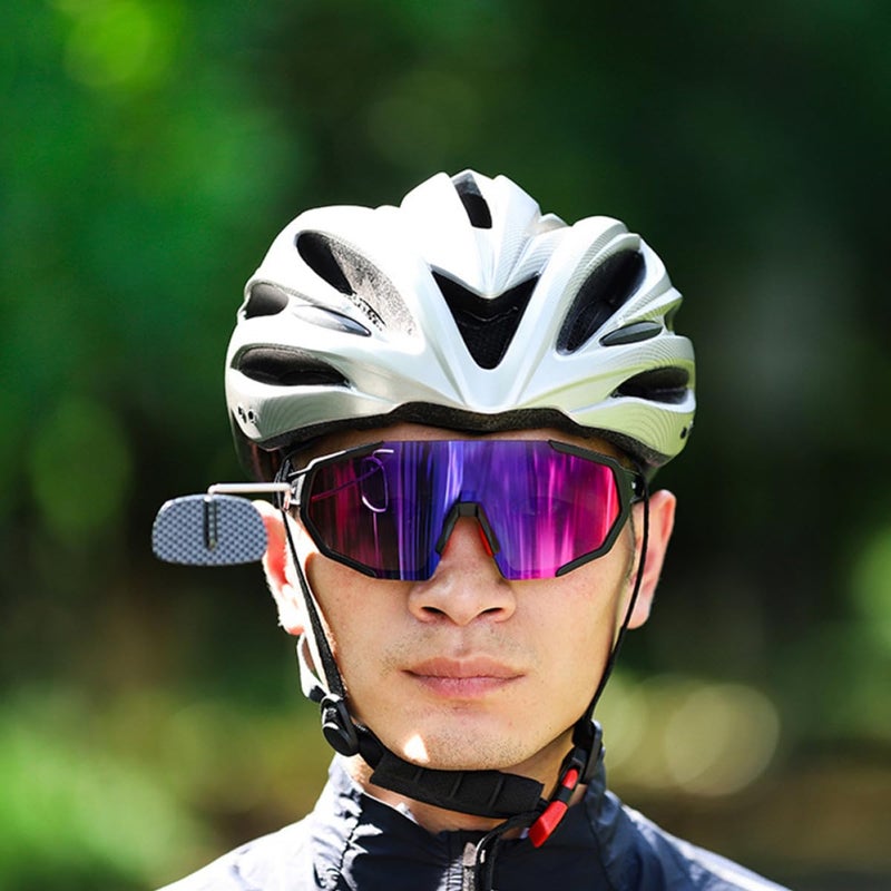 Adjustable Bike Helmet Mirror Rearview Cycling Safety Accessory Compact Portable - Image 5