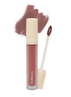 FARMASI FARMASi Make Up Matte Liquid Lipstick, Long-Lasting and Ultra-comfortable, High-Impact, Lightweight, Organic, Pure Pigments 0.14 fl.oz (Cool Beige) 