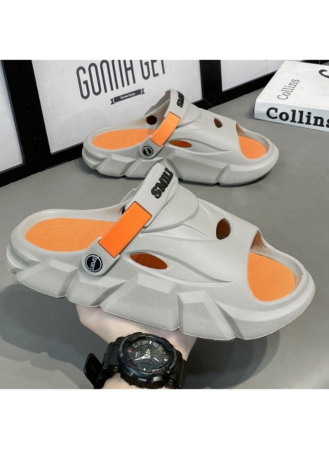 NIBEMINENT Men Slippers Summer  Soft-soled Platform Slides Sandals Indoor Outdoor Walking Beach Shoes Flip Flops Mens Shoes  - Image 2
