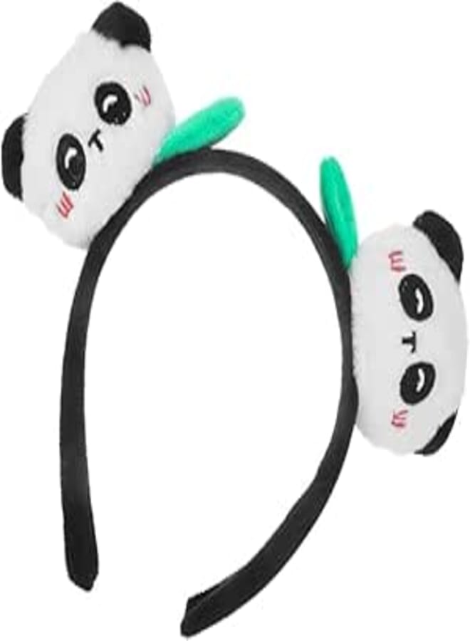 Fur Panda Hair Hoop – Cute Hair Accessory for Parties and Events – Soft and Light Hair Decoration for Girls