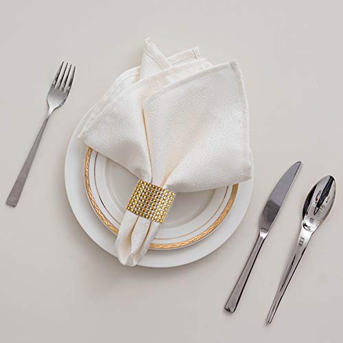 Accmor 100pcs Napkin Rings, Gold Napkin Rings Buckles for Table Decorations, Wedding, Dinner,Party, DIY Decoration - Image 3