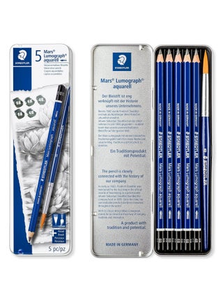 5-Piece Mars Lumograph Graphite Pencils With Paint Brush - pzsku/Z4F35548D10D4546D850EZ/45/_/1713079042/7accc266-d311-44cd-94d1-8348a0758f0b