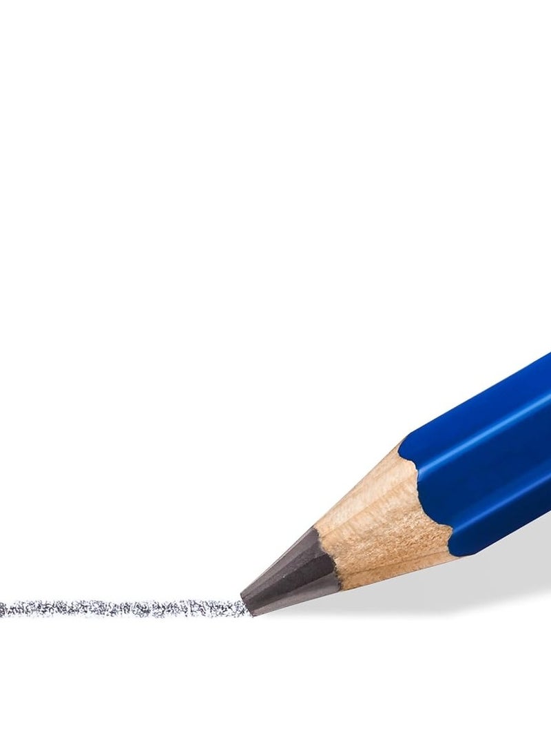 STAEDTLER - 5 قطع من أقلام الرصاص الجرافيت مارس لوموجراف مع فرشاة طلاء - Image 1