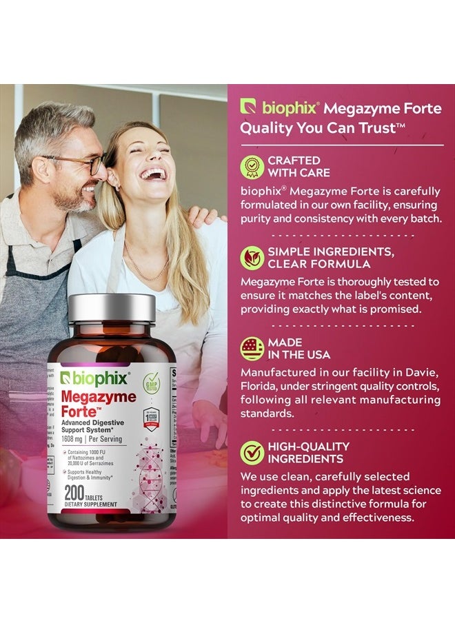 Megazyme Forte 200 Tablets - Natural Plant Proteolytic Enzymes Nattozimes Serrazimes Supports Digestive System Immune Health - pzsku/Z4F3557773801DA69B798Z/45/_/1740986278/4414b773-6067-49e4-b196-10a251670f03