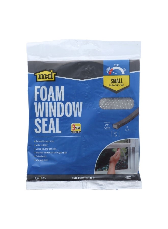 M-D Building Products Foam Window Seal for Small Gaps Grey 3/8 Inch x 17ft 2253 - Image 3