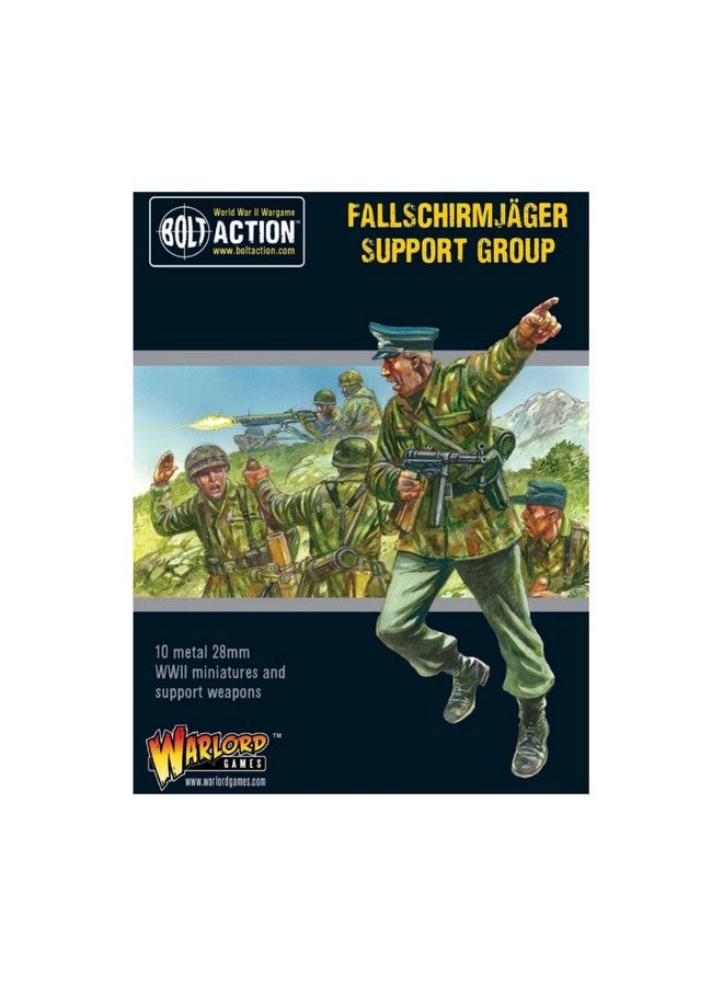 Warlord Games Fallschirmjager Support Group - 28mm Scale Metal Miniatures for Bolt Action Highly Detailed World War 2 Miniatures for Table-top Wargaming - Image 1