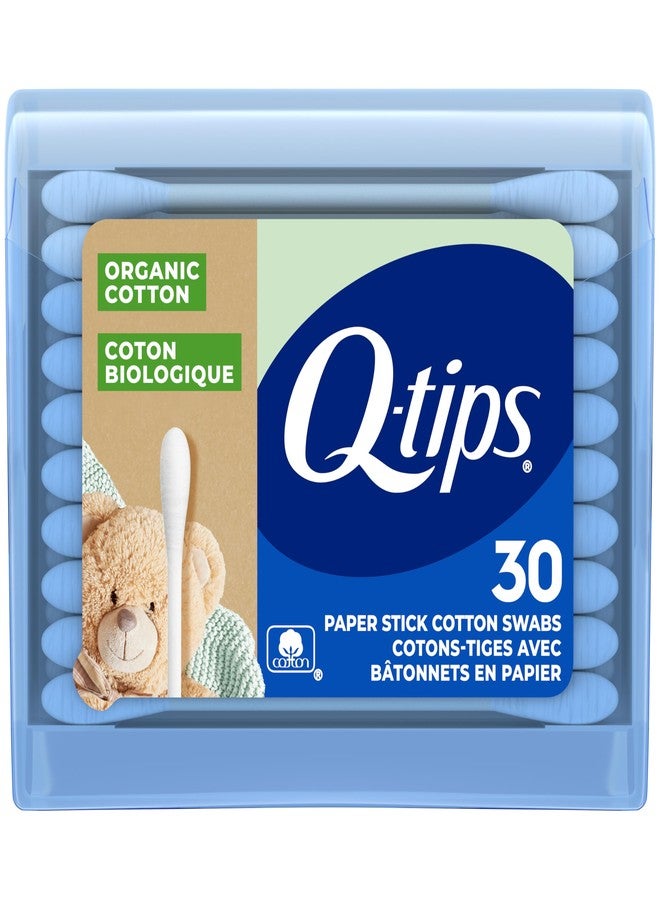 Q-tips Organic Cotton Swabs Travel Size Toiletries, for Baby, Beauty and First Aid, 100% Organic Cotton, 30 Count - Image 1