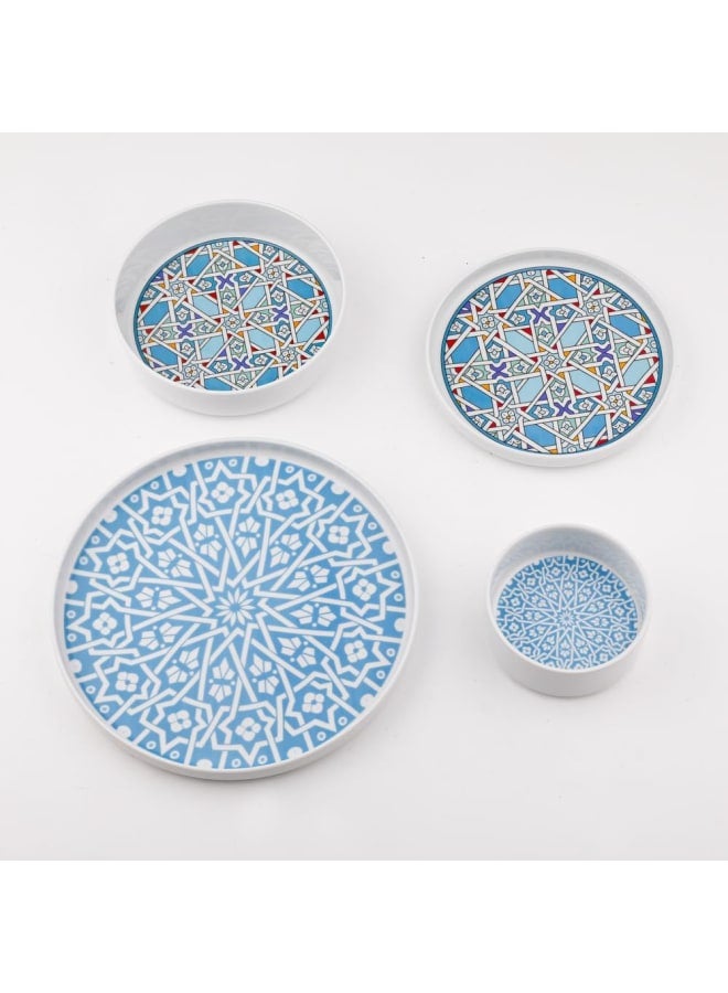 Rosa By Fathy Mahmoud Marrakesh Ellipse Dinnerware 24-Pieces Set (6 Dessert Plates, 6 Soup Plates, 6 Dinner Plates, 6 Bowls)