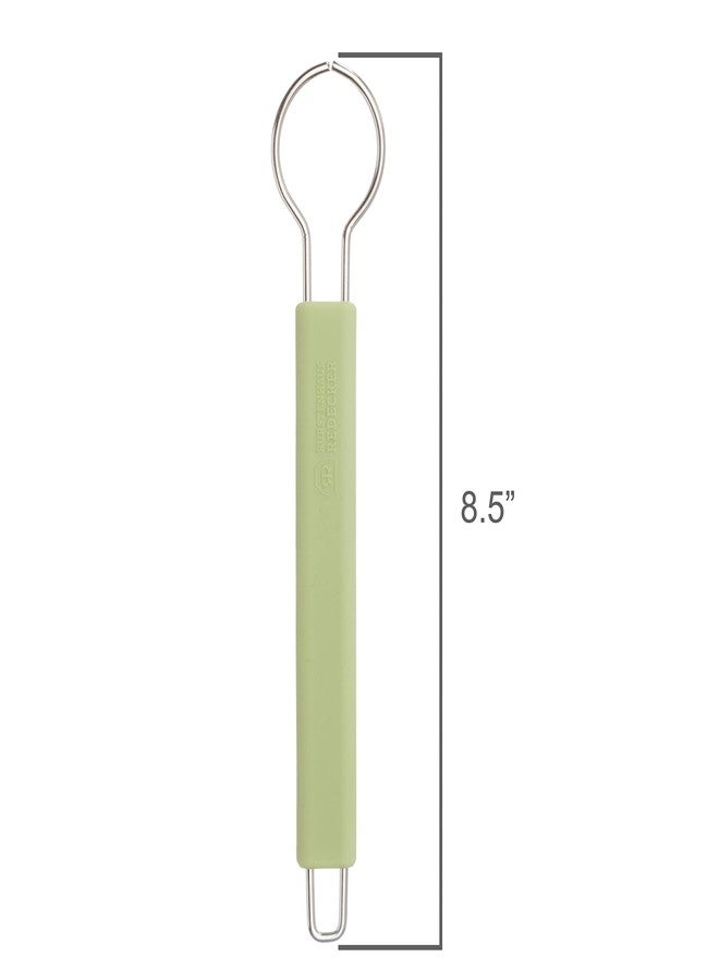 Redecker Silicone Dish Brush Bundle, Includes Interchangeable Natural Horsehair and Tampico Fiber Brush Heads, Sustainable Silicone and Stainless Steel Handle with Hanging Loop, Reed - Image 3
