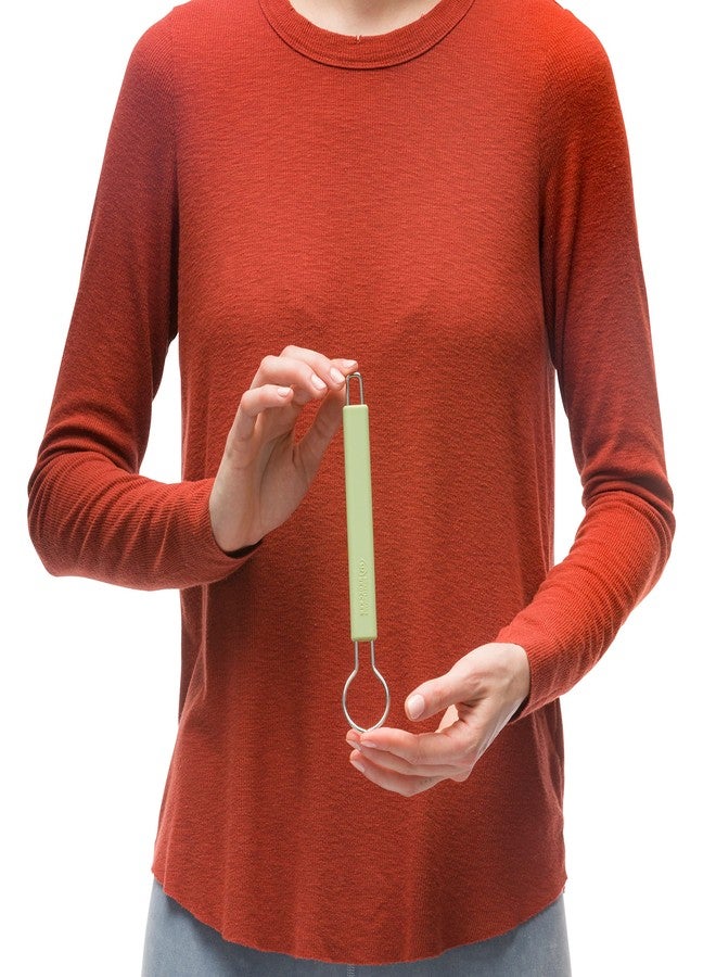 Redecker Silicone Dish Brush Bundle, Includes Interchangeable Natural Horsehair and Tampico Fiber Brush Heads, Sustainable Silicone and Stainless Steel Handle with Hanging Loop, Reed - Image 4