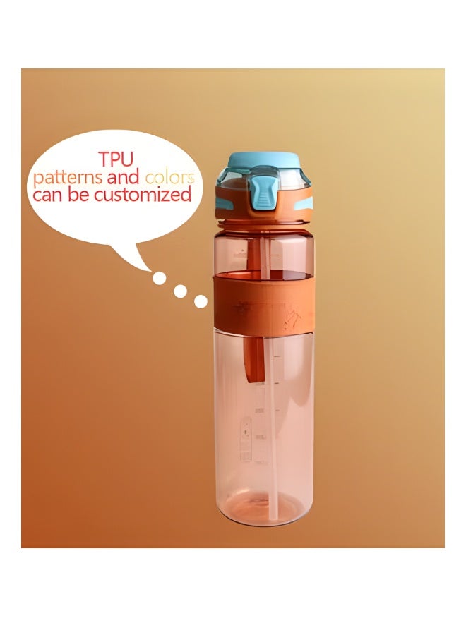Twisoo Sports Water Bottle - 1000ml Leak Proof Gym Bottle, BPA Free, Food Grade Plastic and Silicone, Ideal for Hydration at the Gym, Office, or On-the-Go - Image 2