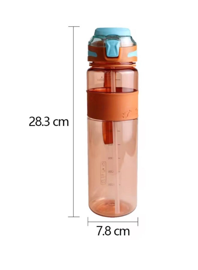 Twisoo Sports Water Bottle - 1000ml Leak Proof Gym Bottle, BPA Free, Food Grade Plastic and Silicone, Ideal for Hydration at the Gym, Office, or On-the-Go - Image 4