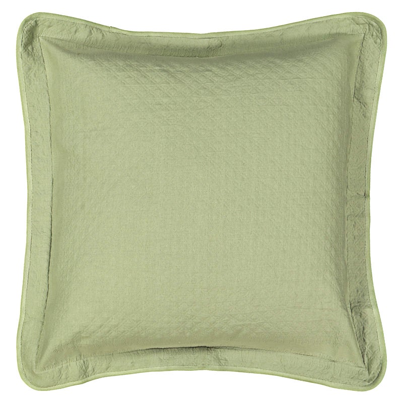 HISTORIC CHARLESTON King Charles Modern Farmhouse Floral Matelasse Decorative Pillowcase 100 Cotton Breathable Bedding Euro Sham 26 x 26 Sage