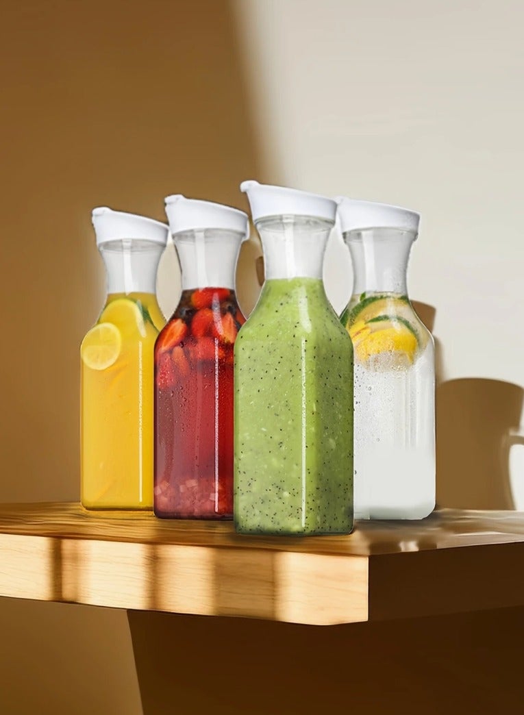 1.5L plastic bottle . square juice bottle . transparent drink container . flip top water bottle . large plastic milk bottle . iced tea bottle . kitchen beverage container . cold drink storage bottle . plastic fridge bottle . juice bottle with lid - Image 2