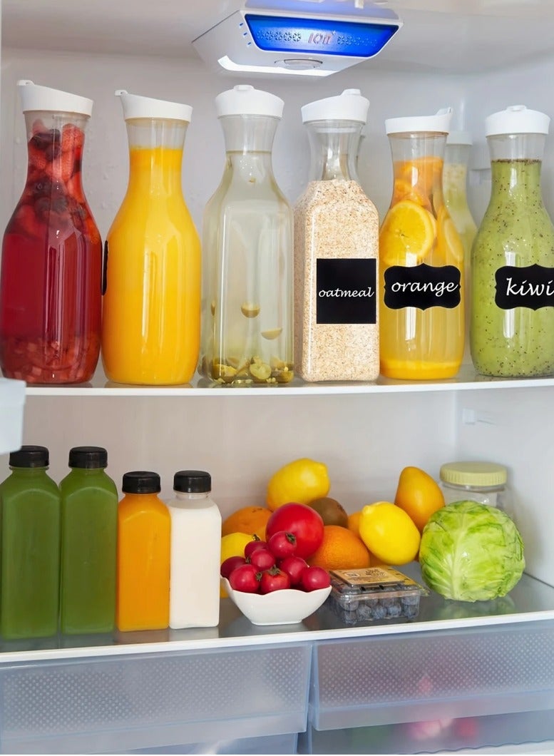 1.5L plastic bottle . square juice bottle . transparent drink container . flip top water bottle . large plastic milk bottle . iced tea bottle . kitchen beverage container . cold drink storage bottle . plastic fridge bottle . juice bottle with lid - Image 5