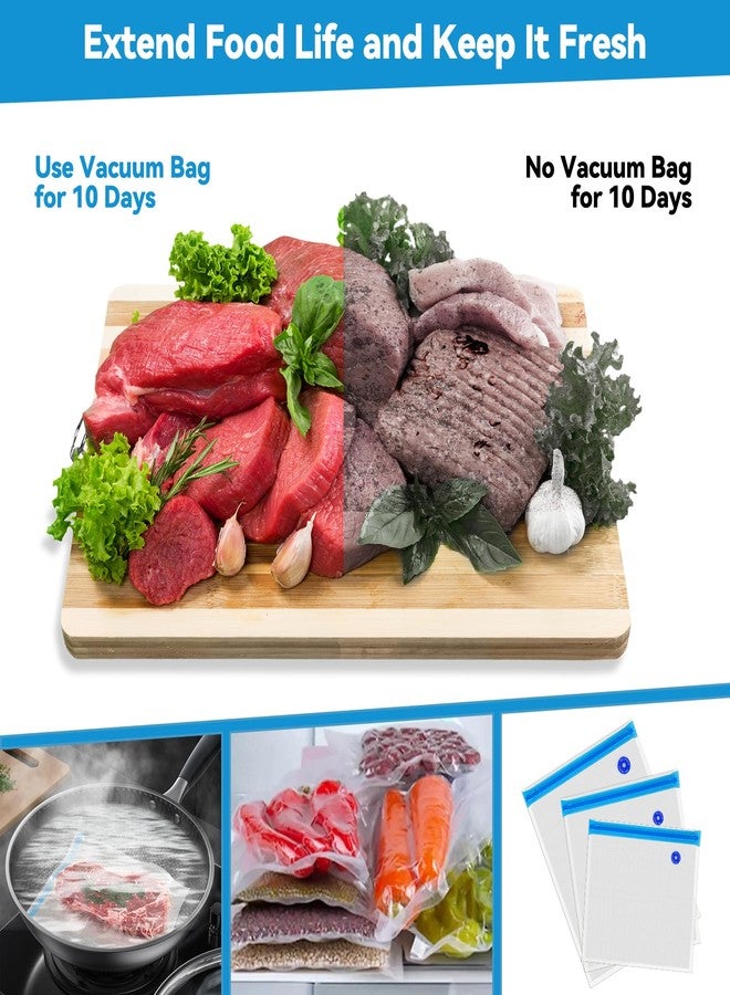 O2frepak 15 Pack Reusable Sous Vide Bags,BPA-Free Vacuum Seal Bags of 3 Sizes with Pump and 2 Seal Clips for Sous Vide Cooking and Food Storage - Image 5