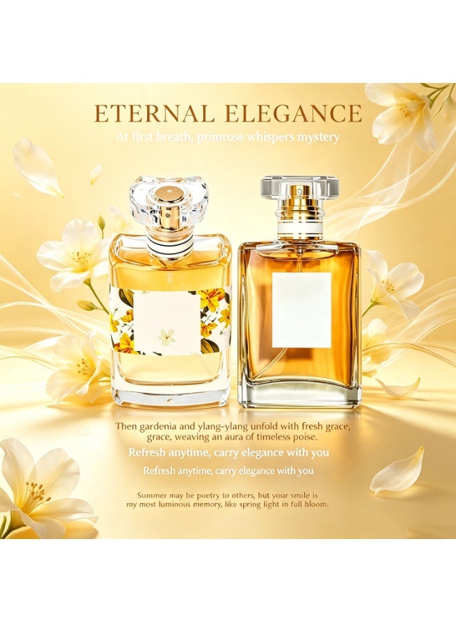 قطعتان - ماء عطر - عطر عنبري فاخر يدوم طويلاً للنساء، برائحة البرغموت والبرالين والباتشولي - رائحة فاخرة تدوم طويلاً للنساء - مثالي للاستخدام اليومي - Image 4
