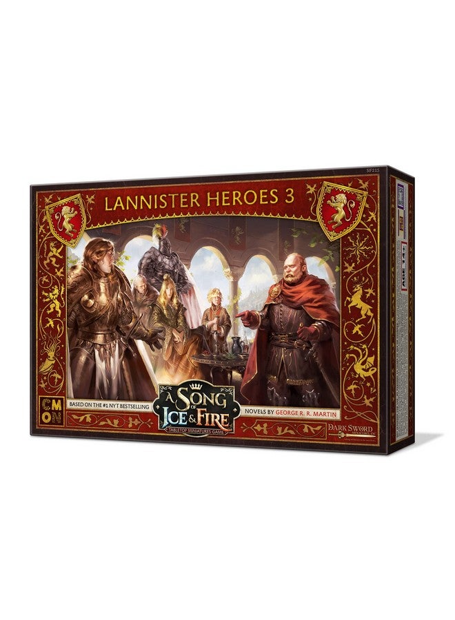 CMON A Song Of Ice And Fire Tabletop Miniatures Game Lannister Heroes Set Iii Lead Your Army To Glory With New Heroic Leaders Strategy Game Ages 14+ 2+ Players 45 60 Minute Playtime Made  - Image 1