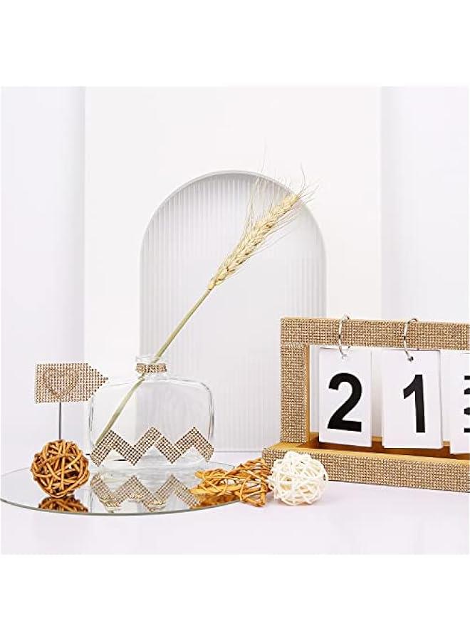 9.4 x 8 Inch Bling Car Trim Self-Adhesive Rhinestone DIY Decoration Sticker Car Accessories for Women, Car Bling Interior Exterior Decoration (Small 9.4 x 8, Amber) - Image 2