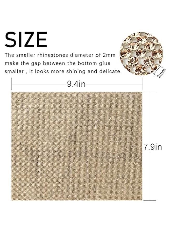 9.4 x 8 Inch Bling Car Trim Self-Adhesive Rhinestone DIY Decoration Sticker Car Accessories for Women, Car Bling Interior Exterior Decoration (Small 9.4 x 8, Amber) - Image 3