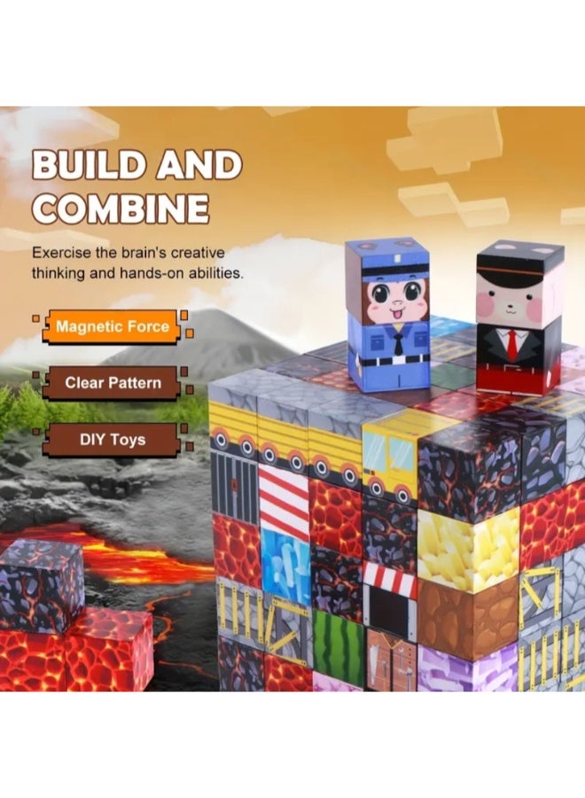 حديقة الألعاب طقم مكعبات بناء 133 قطعة لعبة بناء إبداعية للأطفال مكعبات ألغاز تعليمية للأولاد والبنات طقم ألعاب بناء وتعلم عالي الجودة للأطفال الصغار هدية بناء إبداعية مذهلة ومفيدة جداً لهم في المنزل اليوم - Image 2