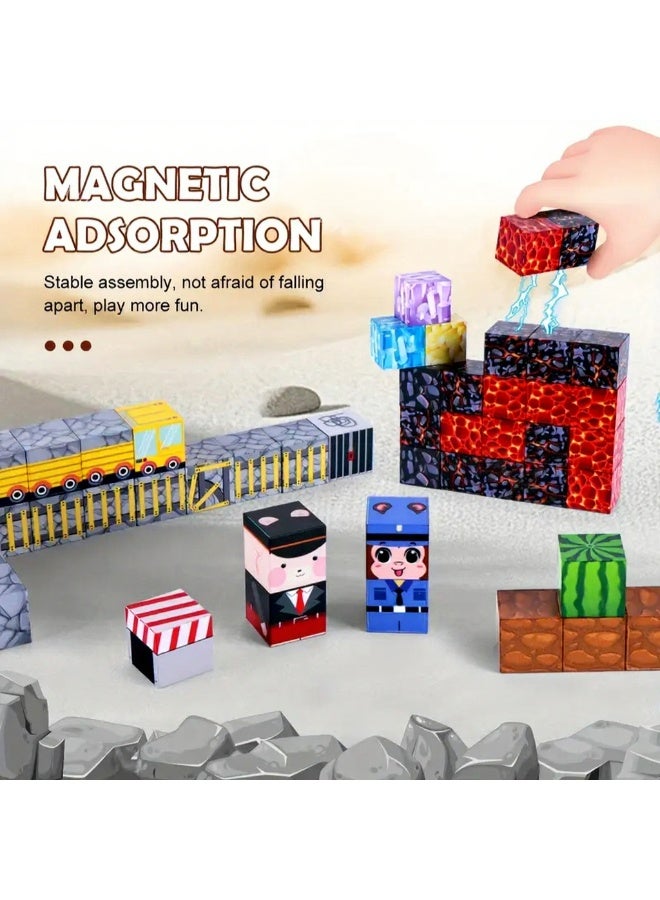 حديقة الألعاب طقم مكعبات بناء 133 قطعة لعبة بناء إبداعية للأطفال مكعبات ألغاز تعليمية للأولاد والبنات طقم ألعاب بناء وتعلم عالي الجودة للأطفال الصغار هدية بناء إبداعية مذهلة ومفيدة جداً لهم في المنزل اليوم - Image 3
